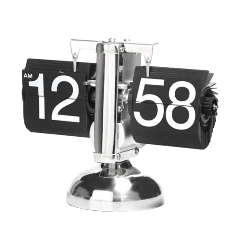 Orologio Da Tavolo Su Piccola Scala Retro Flip Clock Flip Orologio Al Quarzo Con Ingranaggi Interni Decorazioni Per La Casa