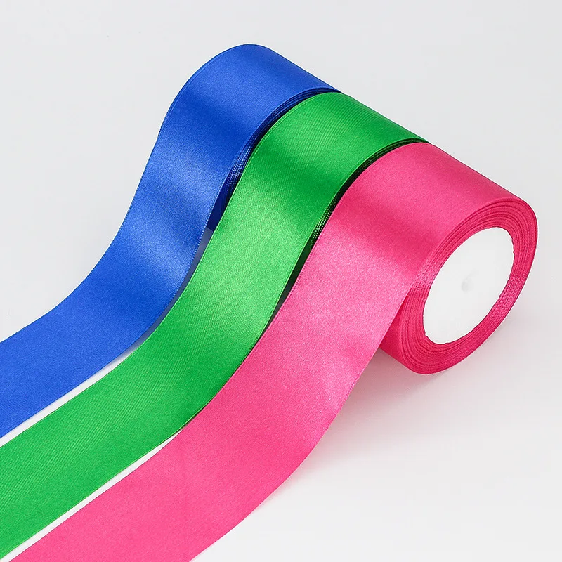 22미터 4cm 리본 롤 새틴 리본 패브릭 테이프 공예용 선물 리본 보우 인공 DIY 의류용 재봉용
