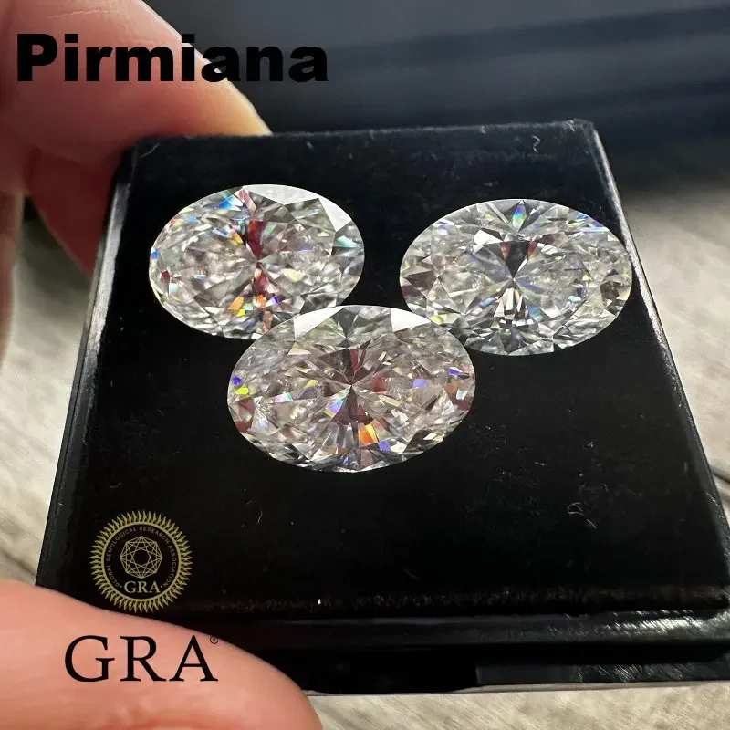 Pirmiana Oval Shape Brilliant Cut  Moissanite Loose Stone  D VVS1 with GRA Report For Diy Jewelry Making