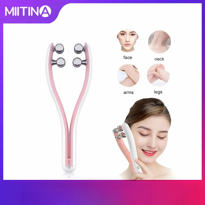 Y Shape Face Massager Anti Wrinkle Face Device V Facial Roller Lifting Tool EMS Full Body Slimming Device Double Chin Reduction