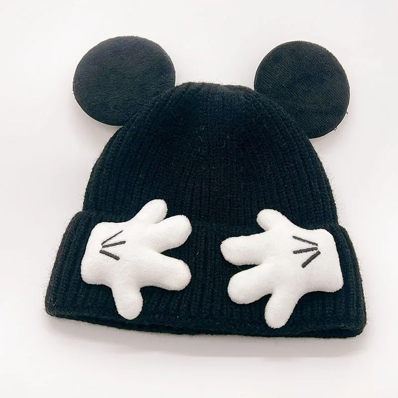 Mouse Ear Knitted Hat For Children Baby Cartoon Winter Woolen Pullover Cap Gift 2025