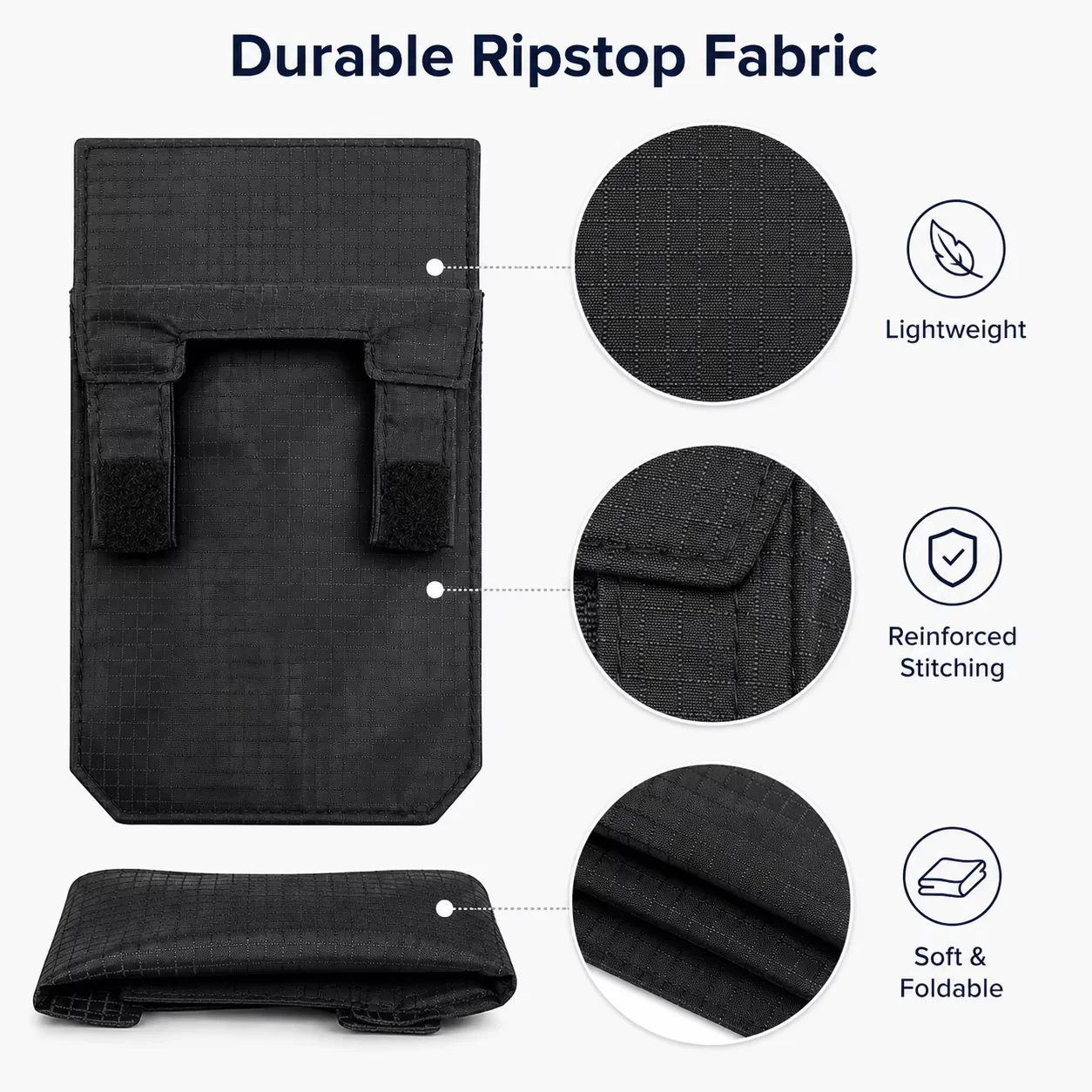 Sleek Anti-Theft Nylon Belt Wallet - Ultra Thin & Portable with Dual Compartments