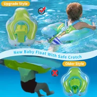 Baby Summer Swimming Float With Sun Canopy Inflatable Infant Floating Swim Kids Boys Girls Swim Pool Accessories Circle Bathing 2