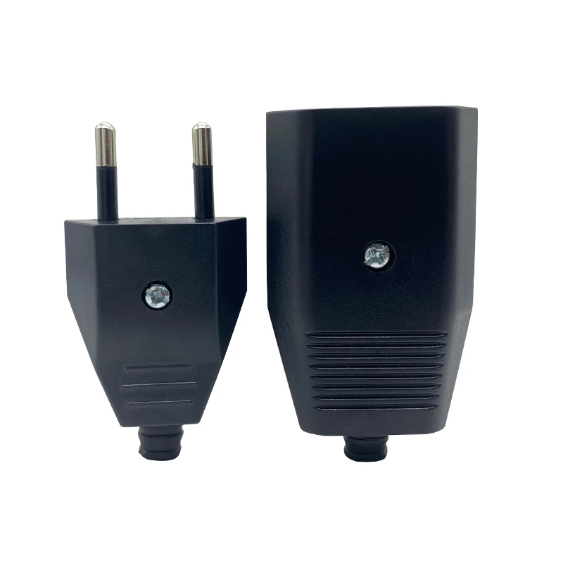 สายไฟแบบถอดเปลี่ยนได้ 1 ชิ้น ปลั๊กไฟยุโรปแบบมีสาย ปลั๊กตัวผู้ ปลั๊กตัวเมีย ปลั๊กไฟฟ้า ปลั๊กอุตสาหกรรม สไตล์วินเทจ ปลั๊กแบบถอดเปลี่ยนสายได้ 250V 1