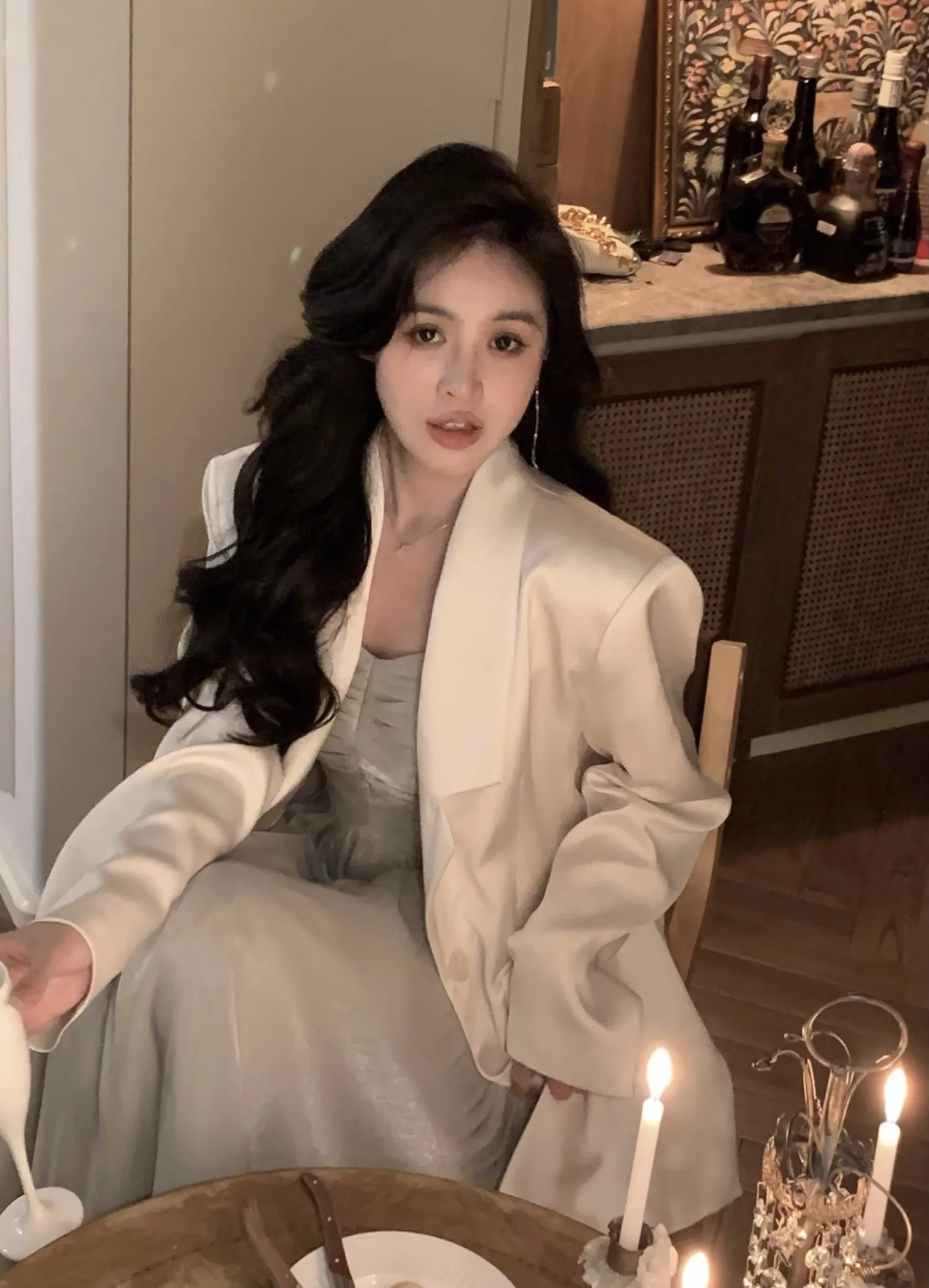 Elegant Shiny Midi Dresses for Women Evening Party Dress Prom Robe Vintage Solid Summer New A-line Spaghetti Strap Vestido Mujer