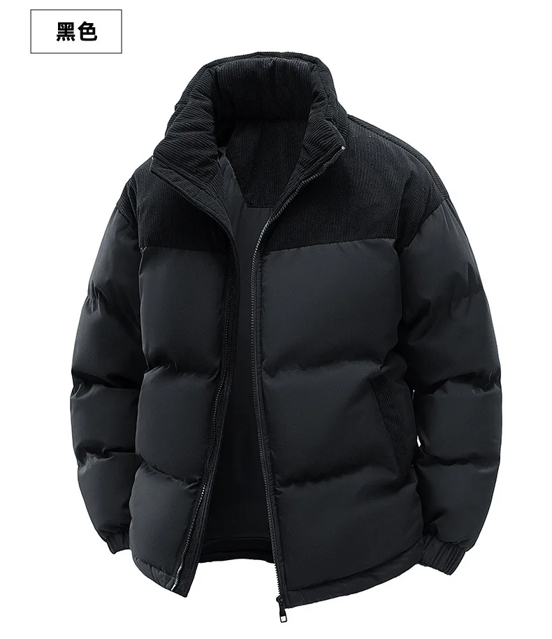 Custom LOGO cotton-padded clothes for men and women 2025 winter new thickened warm removable hooded cotton clothes couple jacket