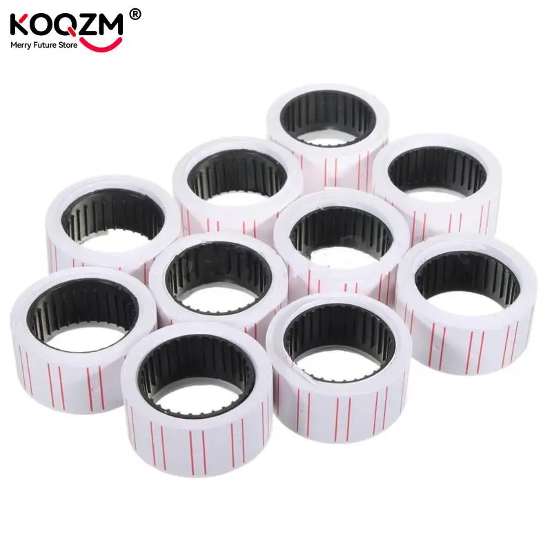 10 Rolls (500 Labels/Roll) White Self Adhesive Price Label Tag Sticker Office Supplies 20x12mm Price Label Paper Tag Sticker - 3
