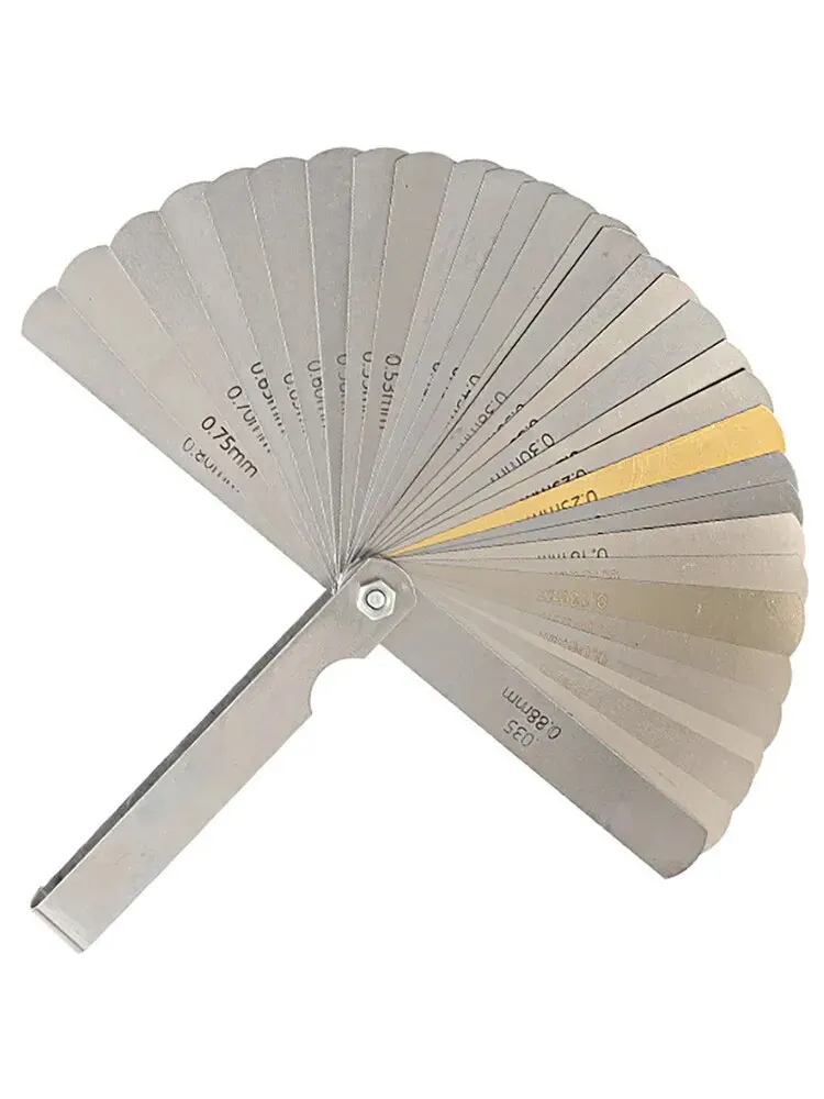 Feeler Gauge Metric Thickness Feeler Gauge 32 Blades Set Tappet With Brass Gap Measure Tool Range 0.04mm 0.88mm Valve Motorcycle Measurement