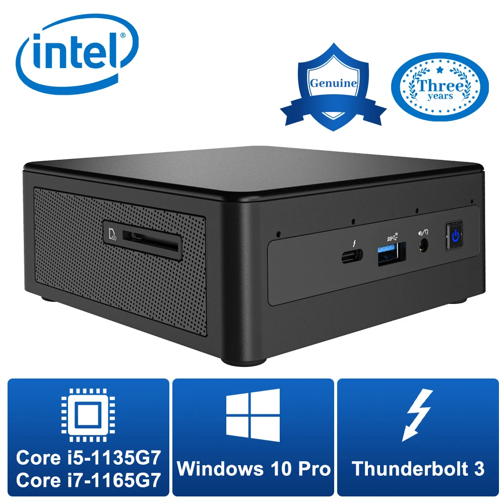 Tanie Intel NUC 11 Mini PC rdzeń i5 1135G7/rdzeń i7-1165G7 Win10 Pro minikomputer