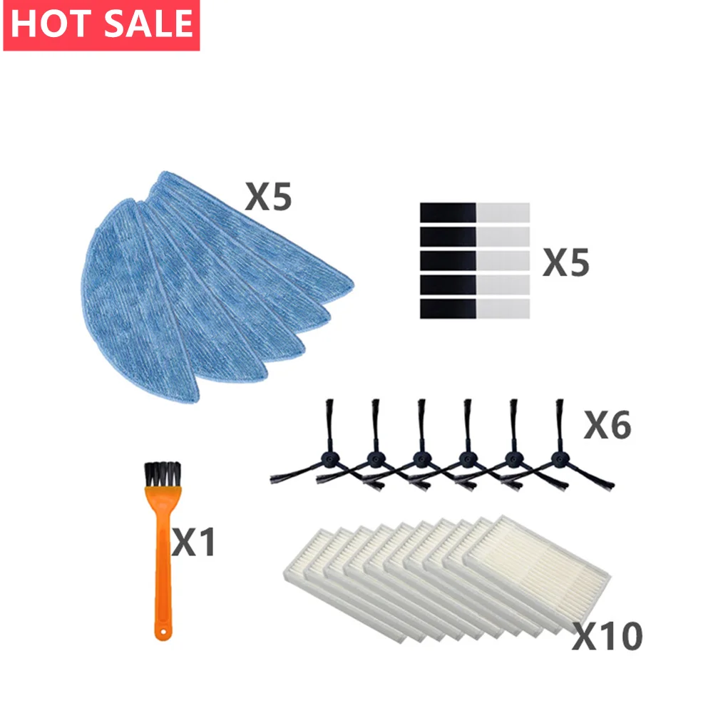 vacuum robot cleaner Parts side brush Primary dust Filter mop Hepa Filter for ilife v5 v5s V3 V3s v5pro V50 V55 x5 v5s pro primary side brush dust filter efficient hepa filter for ilife v5 v5s v3 v3s v5pro v50 x5 v50 pro robot vacuum cleaner parts