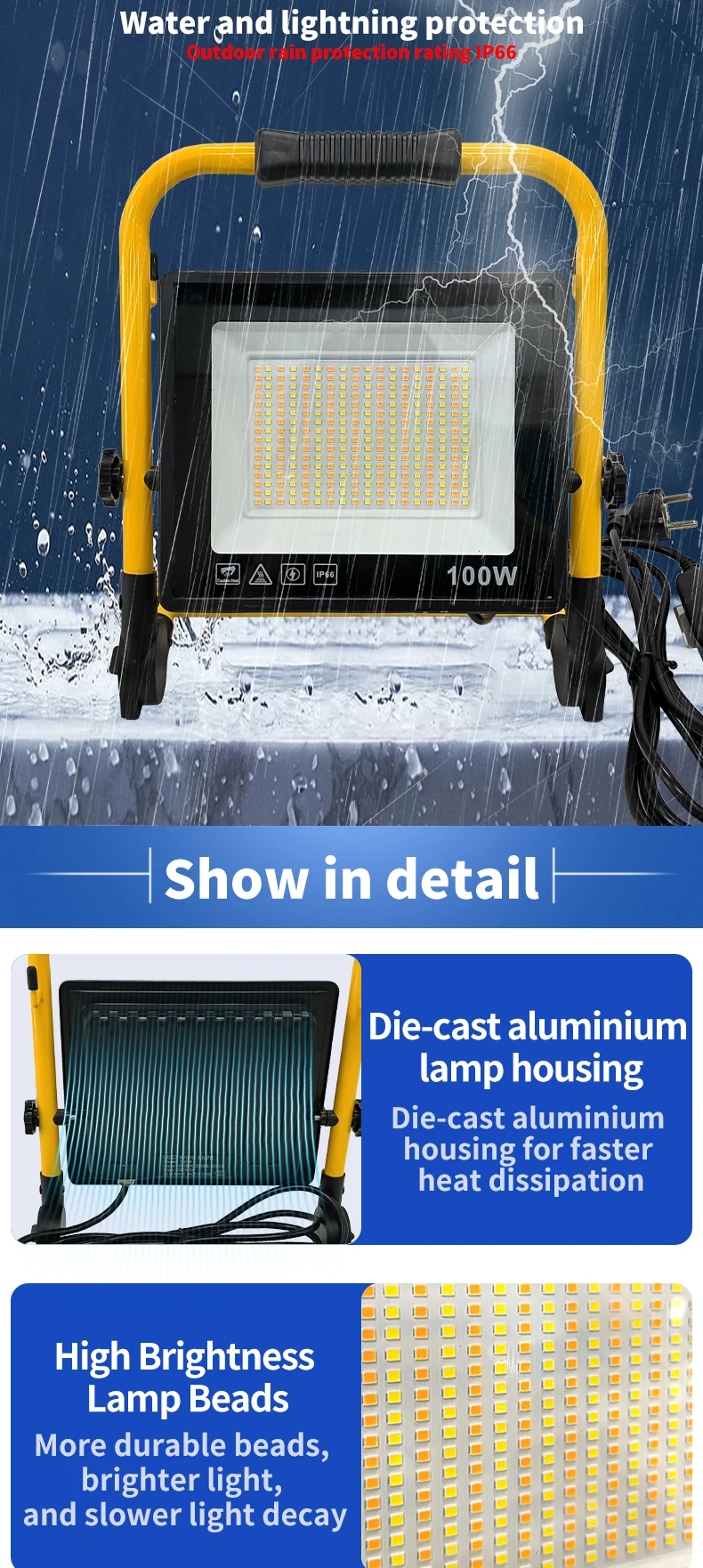 3-Color Dimmable Handheld Work Light 100W IP65 S2a59942da41545b188ab8a56a9aebc88w