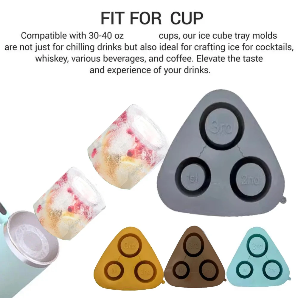 Silicone cylindrical ice mold with lid suitable for cups, food grade ice tray suitable for refrigerators, whiskies, cocktails