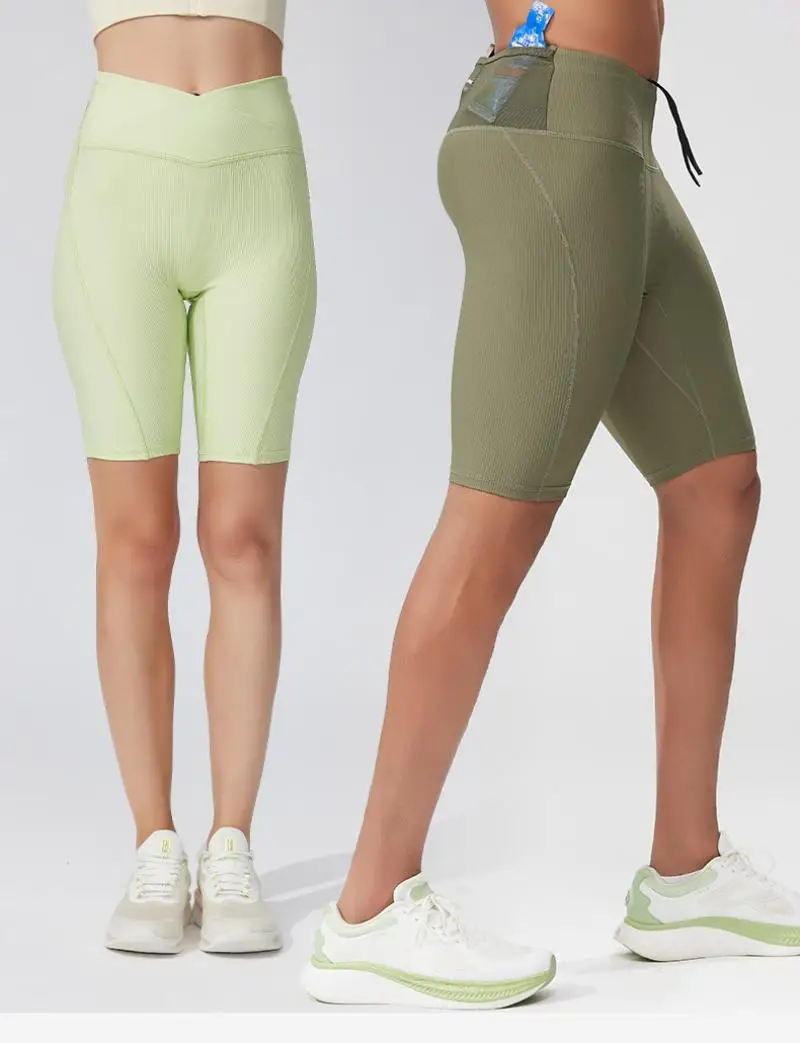 (S-2XL)Mens Quick Dry Compression Running Shorts High Waist Workout Bottoms with Mesh Back Multi-Pockets Fitness Traing Tights