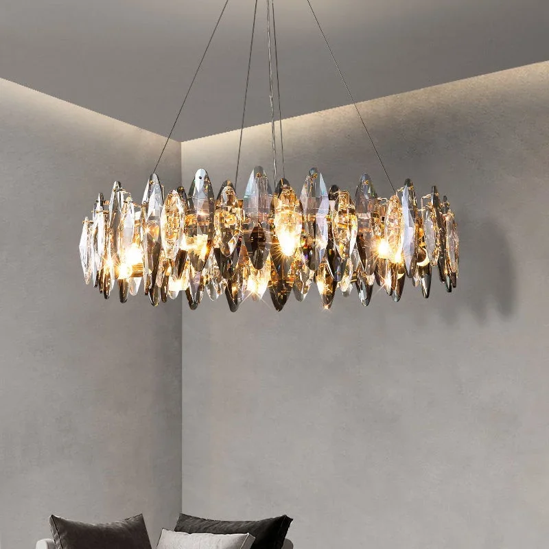 

Light Luxury Chandelier Crystal Chandelier Lamp in the Living Room Simple Modern Atmosphere Dining-Room Lamp2021New