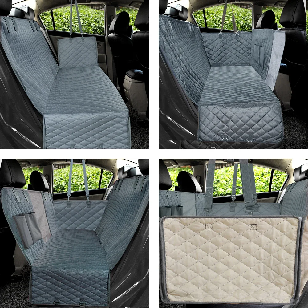 Funda de asiento de coche para perro negra en 1/2 asiento trasero/hamaca  impermeable para coche de perro/cama de viaje para perro/protector de coche  para perros medianos -  México