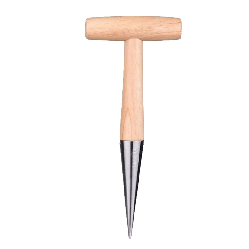 1 Set Stainless Steel Bulb Planter Hand Dibber Garden Tool Seed Planter Tool With Depth, For Planting Steel