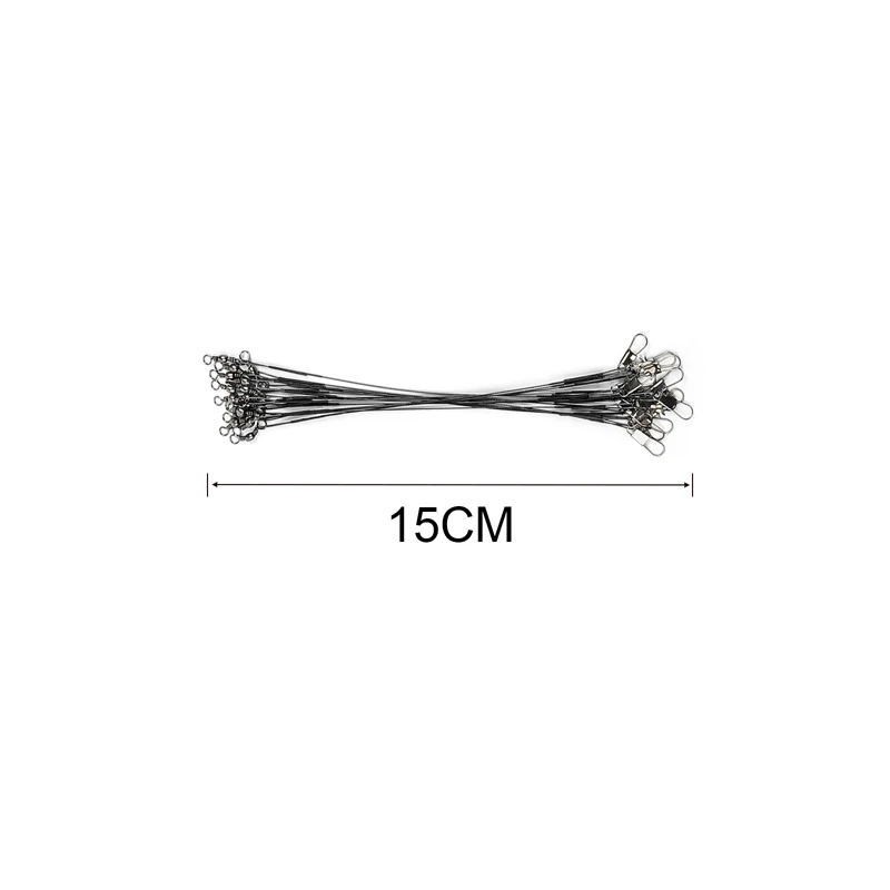 20 Stück Anti-Biss Stahl-Angelschnur 15/20/25/30cm Stahldraht-Vorfach mit Wirbel Angelzubehör Angeldraht Olta Leadcore Leash – Detail 5