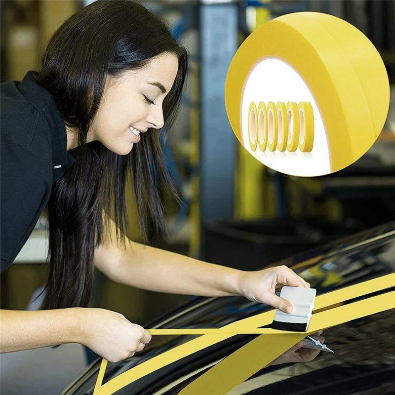 Fine Line Tape 1/16,7/10,1/8,1/4,1/2,3/4 Inch x 55Yard Fineline Masking Tape Painters Automotive Masking Tape 6 Rolls
