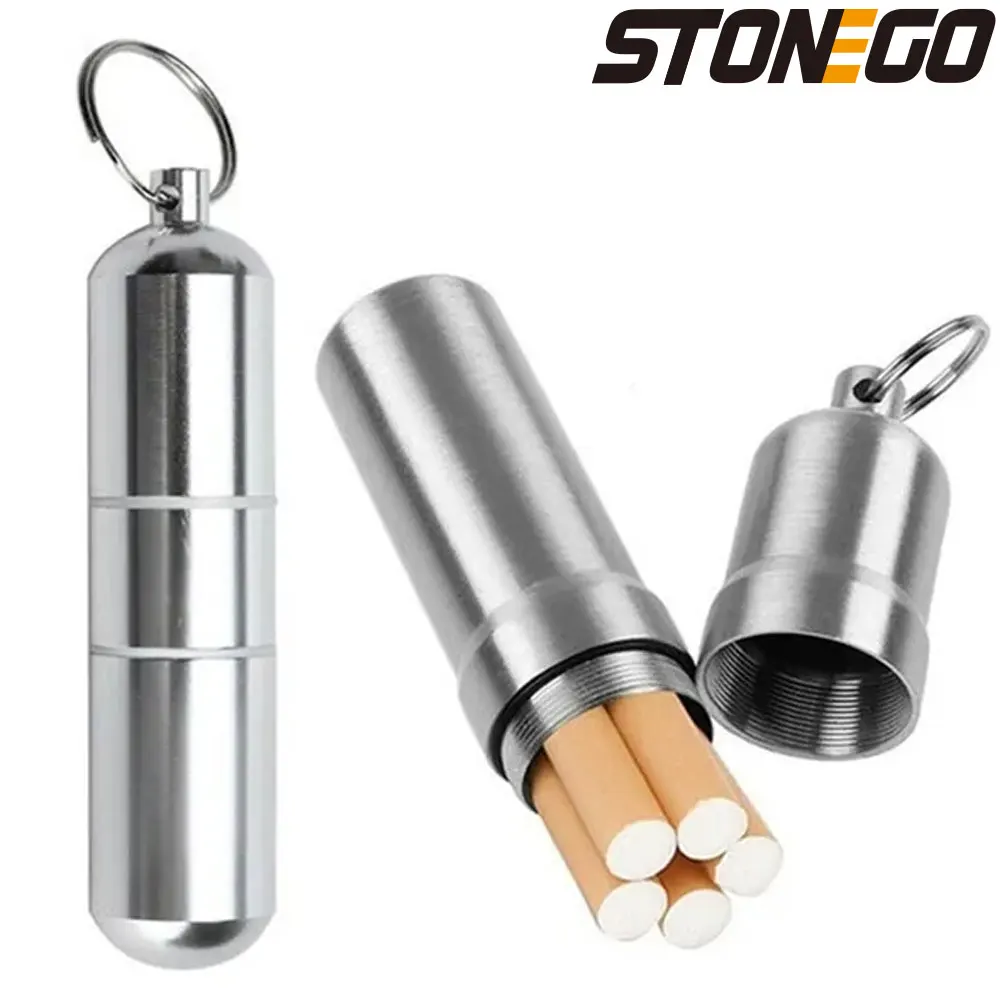 Waterproof Aluminum Pill Box Travel Case