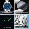 OPK Quartz Watch for Men Casual Watch Auto Date Stainless steel Strap Man Hand Clock 3