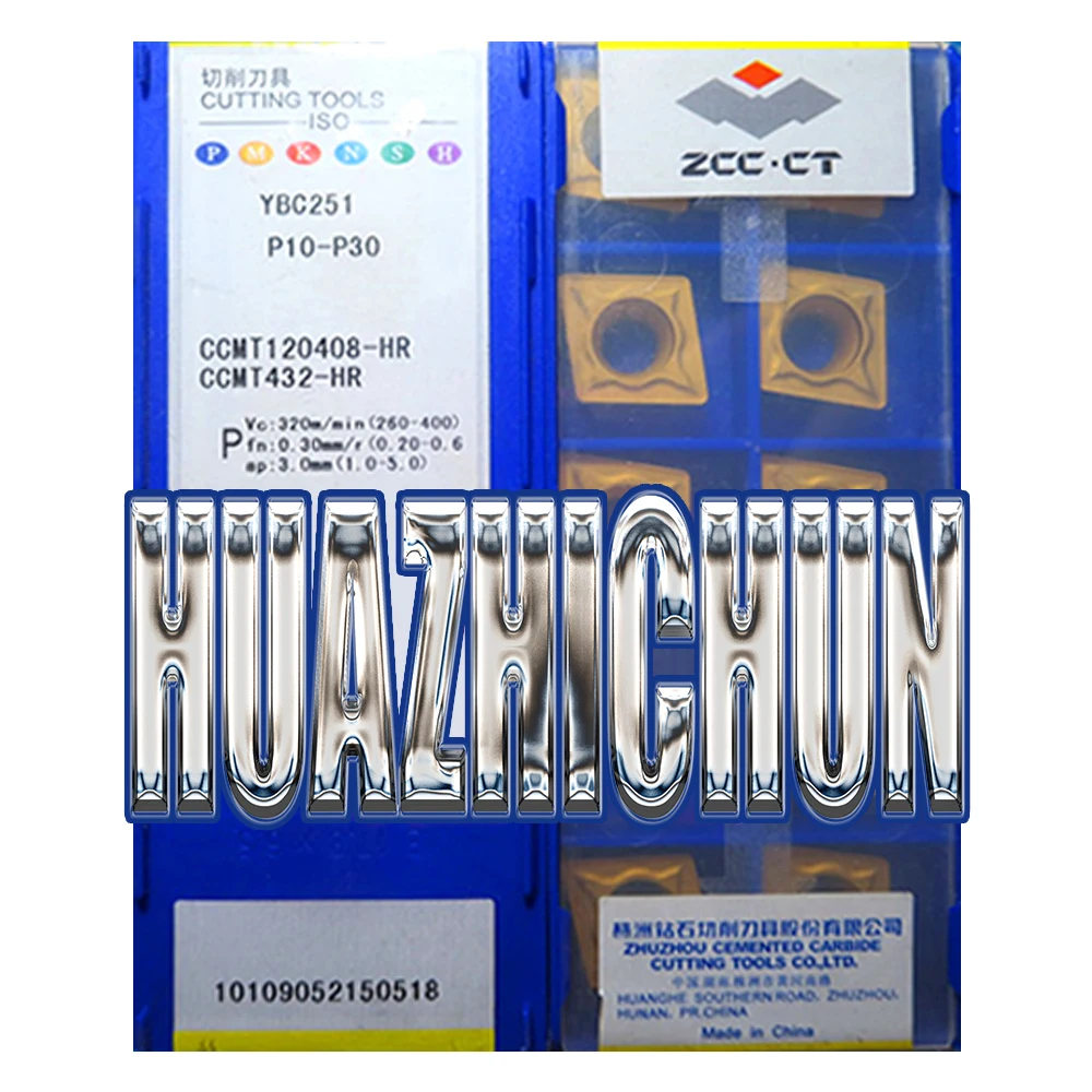

HUAZHICHUN 10 шт. YBC152 251 351 151 252 SCMT120408-HM карбидные вставки токарные инструменты резак токарный станок лезвие для стали