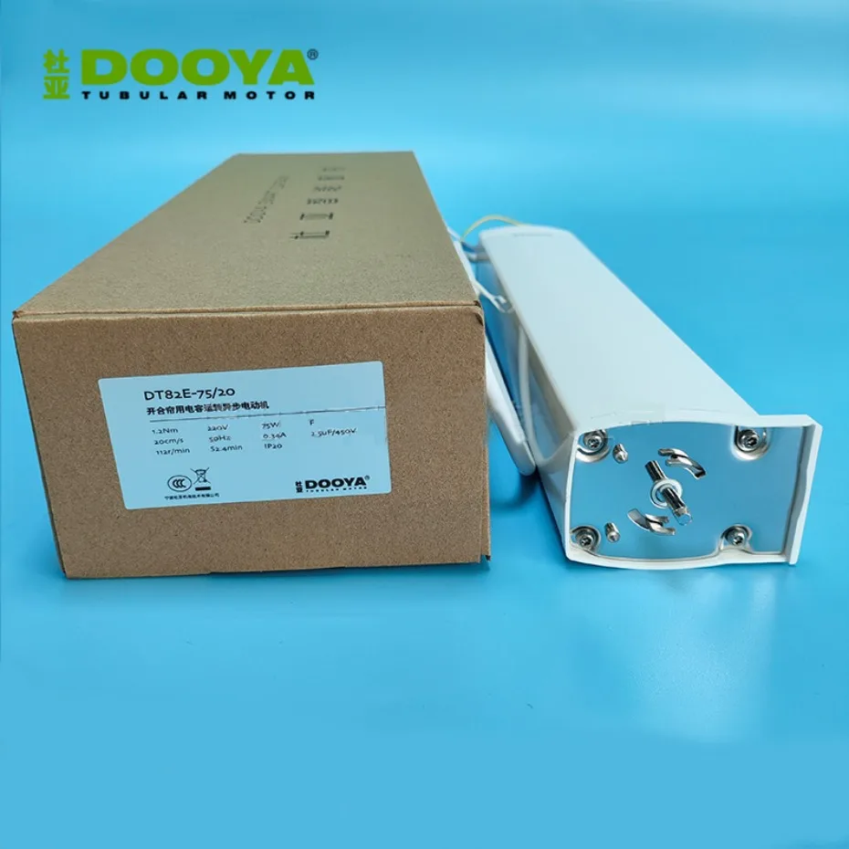 새로운 DOOYA DT82E 75W 3선식 전기 커튼 모터 220V RS485/드라이 콘택트/RF433 제어 대용량 무소음 커튼 모터