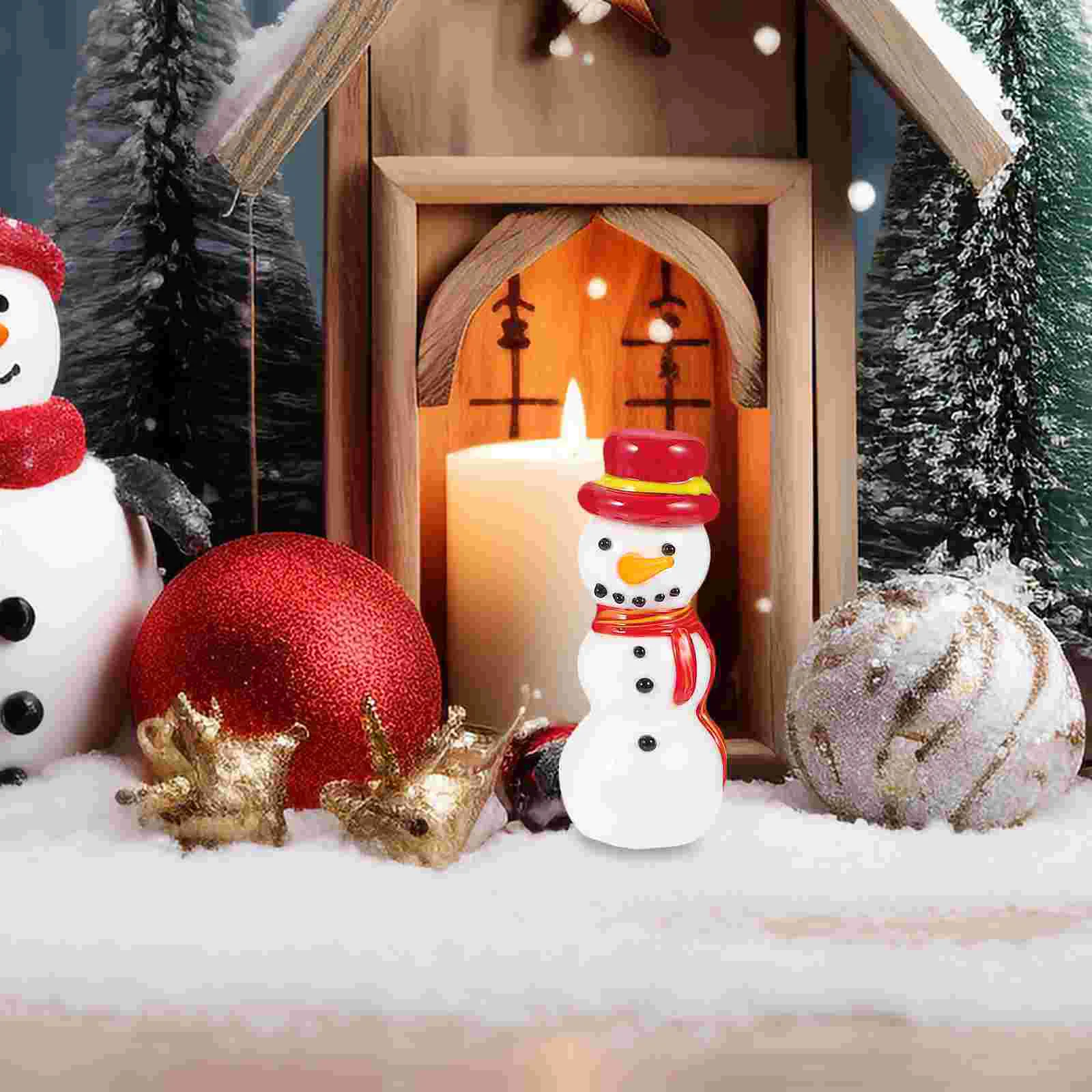 

Christmas Decoration Xmas Snowman Ornament Christmas Craft Micro Scene Decoration