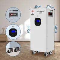SAIJIAOYANG Batterie solaire domestique LiFePO4 sur pied 15 kWh avec BMS intelligent 200A intégré, système d'extinction chimique, 10 000 cycles, stockage d'énergie solaire, stock UE 2