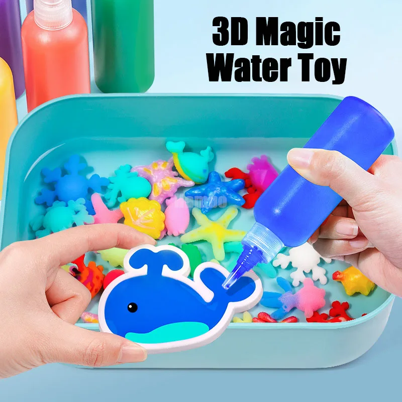 Kit Magic Water Gel Hot Bee – Crea Elfos De Agua 3D Con 14 Geles Y 8 Moldes, Manualidad Educativa Para Niños 4-10 Años