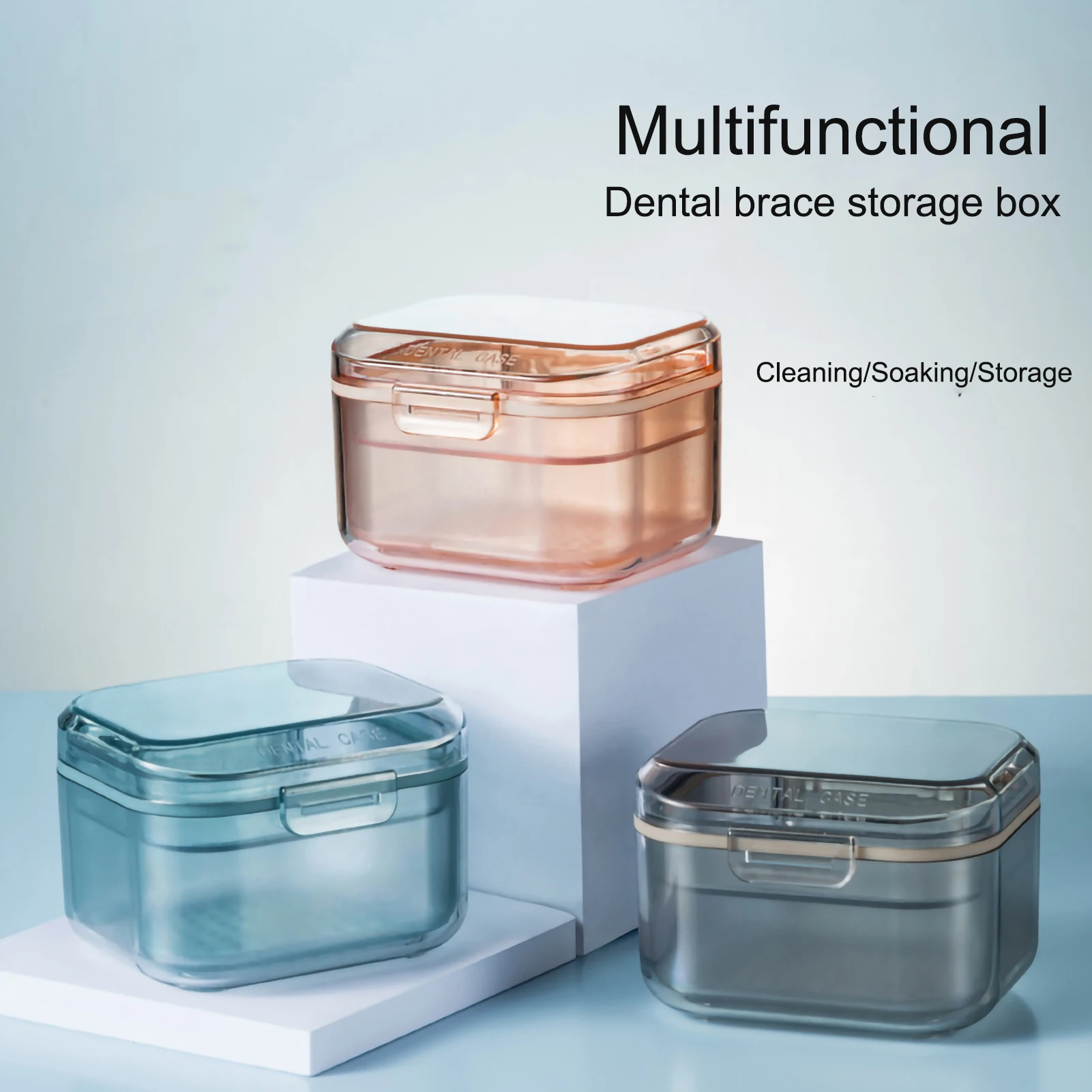 2024 Nuova Scatola Di Bretelle Multifunzionali Invisalign Fermo Strumento Di Stoccaggio Drenaggio A Strati Portatile Antipolvere