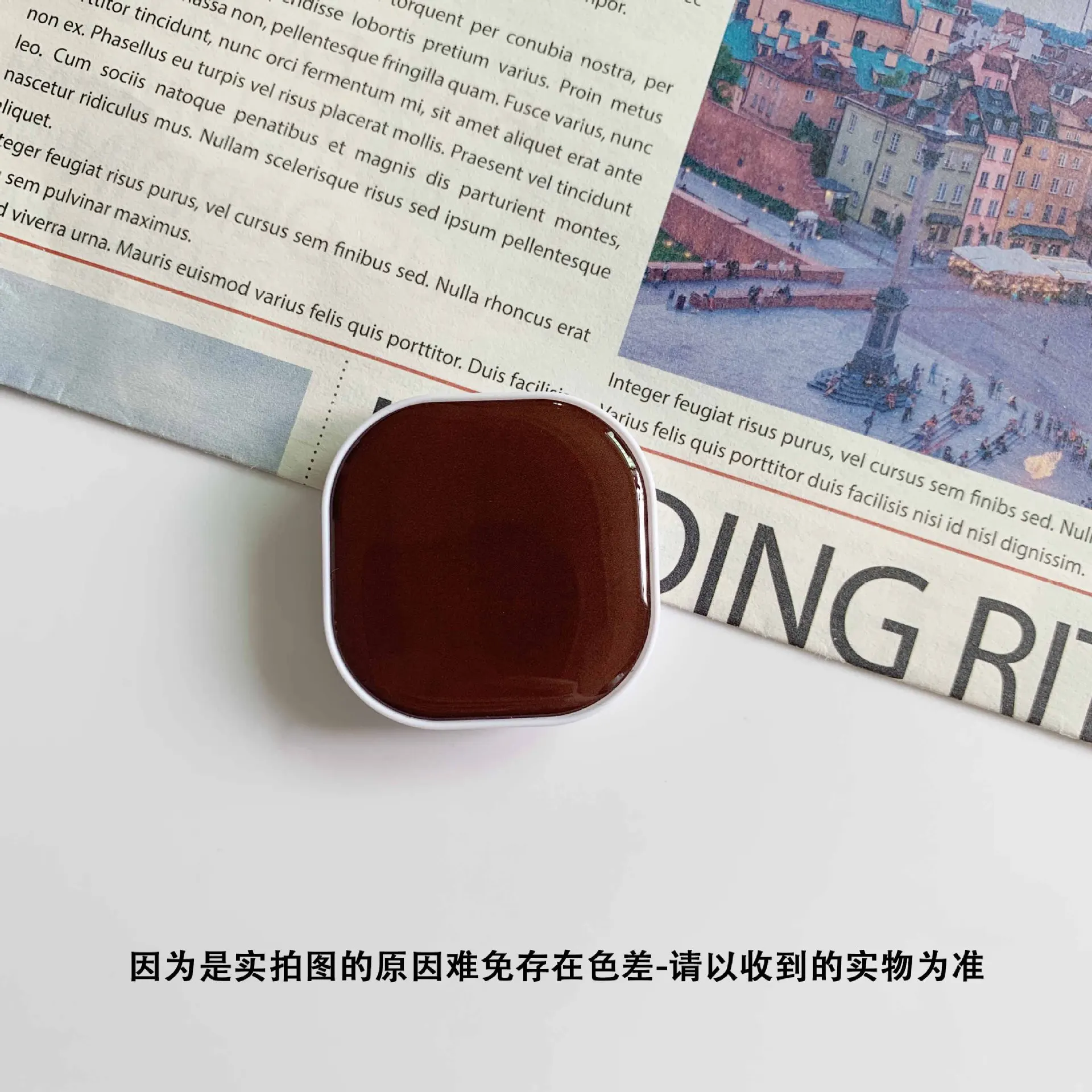 Chic Square Pop-Up Phone Grip and Stand Accessory