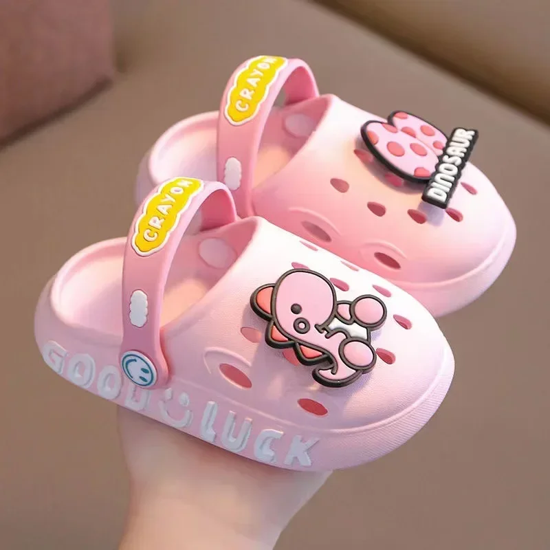 Kids Slippers Sandals Summer Animal Baby Boys Girls Cartoon Slides Toddler Beach Shoes