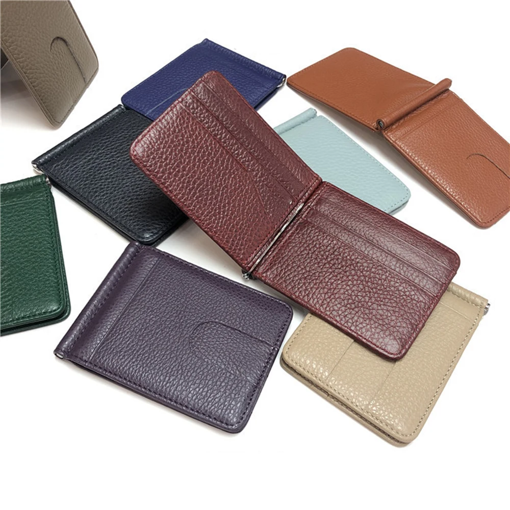 100% Genuine Leather Men Wallet Custom Name Luxury Cowhide Male Slim Money Clip Card Holder Retro Personalize Letters Wallet Man