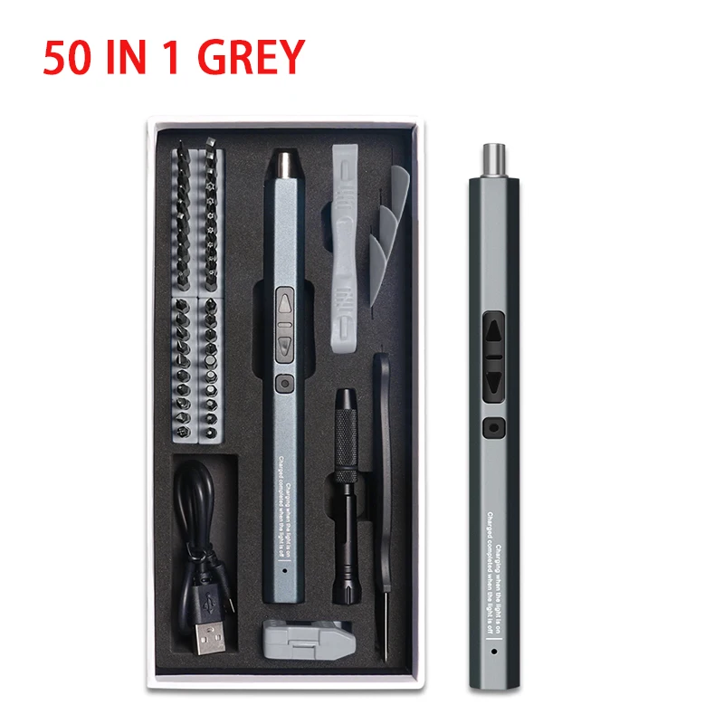 Precision Electric Screwdriver Set 12/39/50-In-1 Portable LED Kit USB Cordless Professional Mobile Phone IPad Repair Home Tools 5