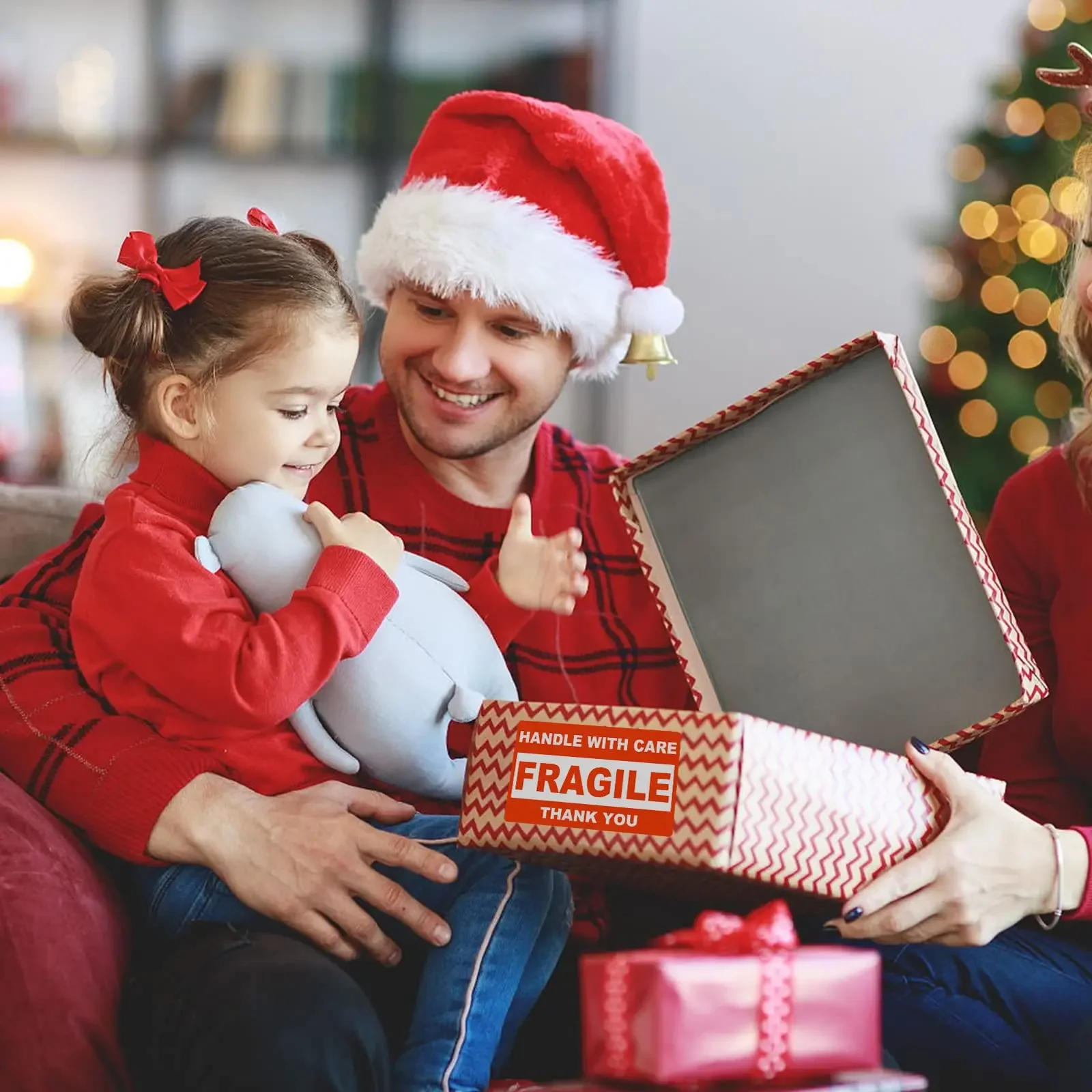 500PCS/Roll 3" X 2" Warning Fragile Tape Fragile Handle With Care Warning Stickers For Shipping Packing Glass Products Porcelain