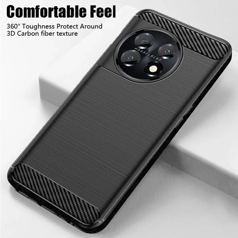 Per Oneplus 11 Custodia Antiurto Paraurti Copertura In Carbonio Oneplus 11 10 9 Pro Coque Cover In Gomma Siliconica Funda Para Oneplus 11