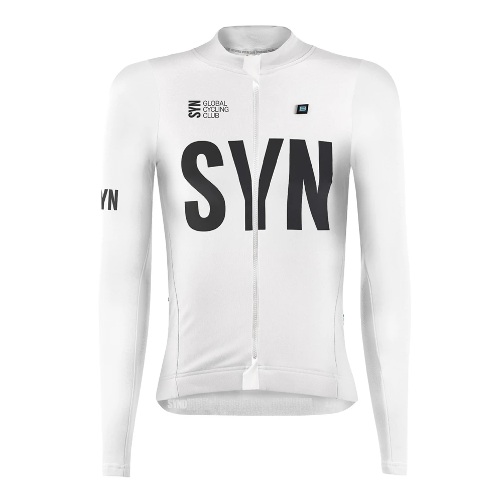 Black White SYN WinterThermal Soft fleece Long Sleeve Cycling Jersey Women Bicycle Clothing 3