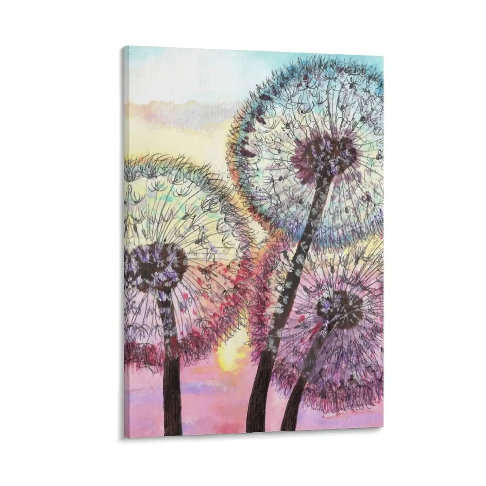 

Dandelions at Sunset Canvas Painting room decorations for girls Decorative prints wall painting