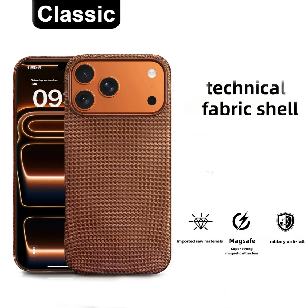 Original Technology Woven Case For IPhone 17 16 15 14 13 Pro Max Air Phone For Magsafe Official Magnetic Protect Cover Fundas 2