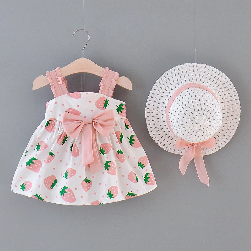 open lace back dress Strawberry princess dress with ruffles and ribbons in 4 colors   RonRon