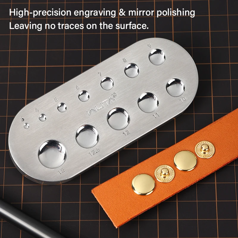 1PC Stainless Steel Rivet Snap Button Setter Base Grommet Mushroom Nail Install Multi-Function Punch Table DIY Leather Tool leather tools,leather craft tools,leather craft tool,snap buttons tools
