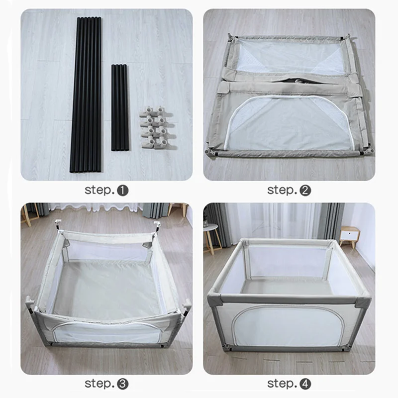 Baby Playpen Children for Toddler Playground Arena Infant Dry Ball Pool Swimming Park Kids Safety Fence Activity 125/150/180cm 6
