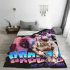 Cozy Chris Brown Homage 90s Blanket Accessories Bedding Decorative Hip Hop Rapper Throws And Blankets Warm Flannel for Couch 3