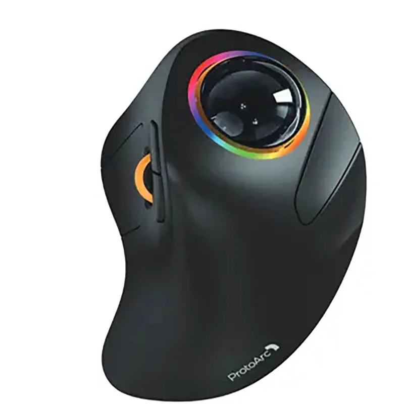 Mouse Ergonomico Rgb Rollerball Computer Ricaricabile Computer Portatile Index Finger Control Wireless Bluetooth Trackball Mouse