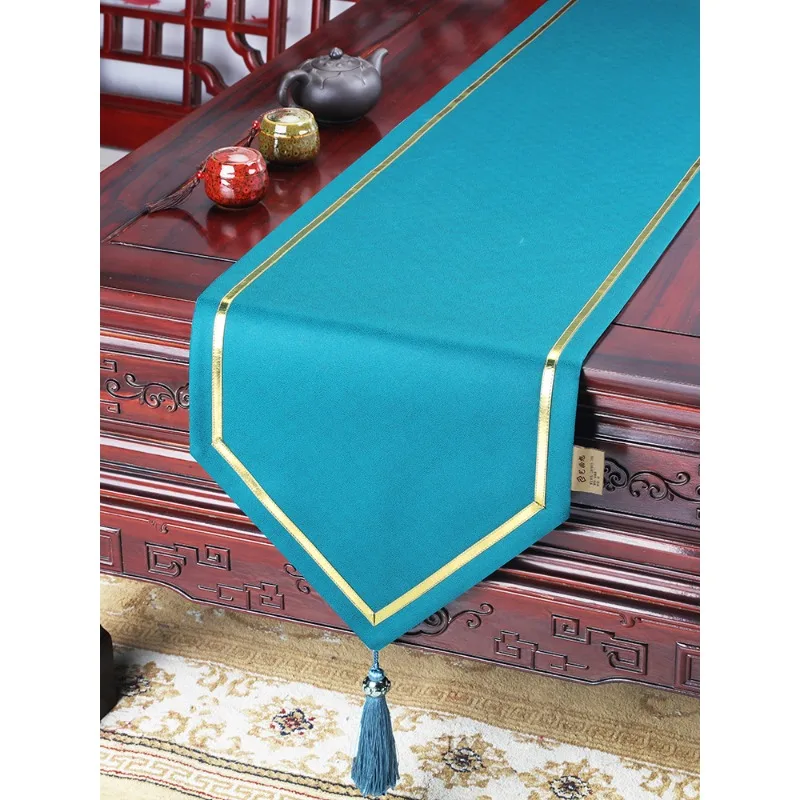 

New Chinese Style Phnom Penh Table Runner Modern Simple Waterproof Strip Table Mat Home Wedding Table Bedside Flag Towel