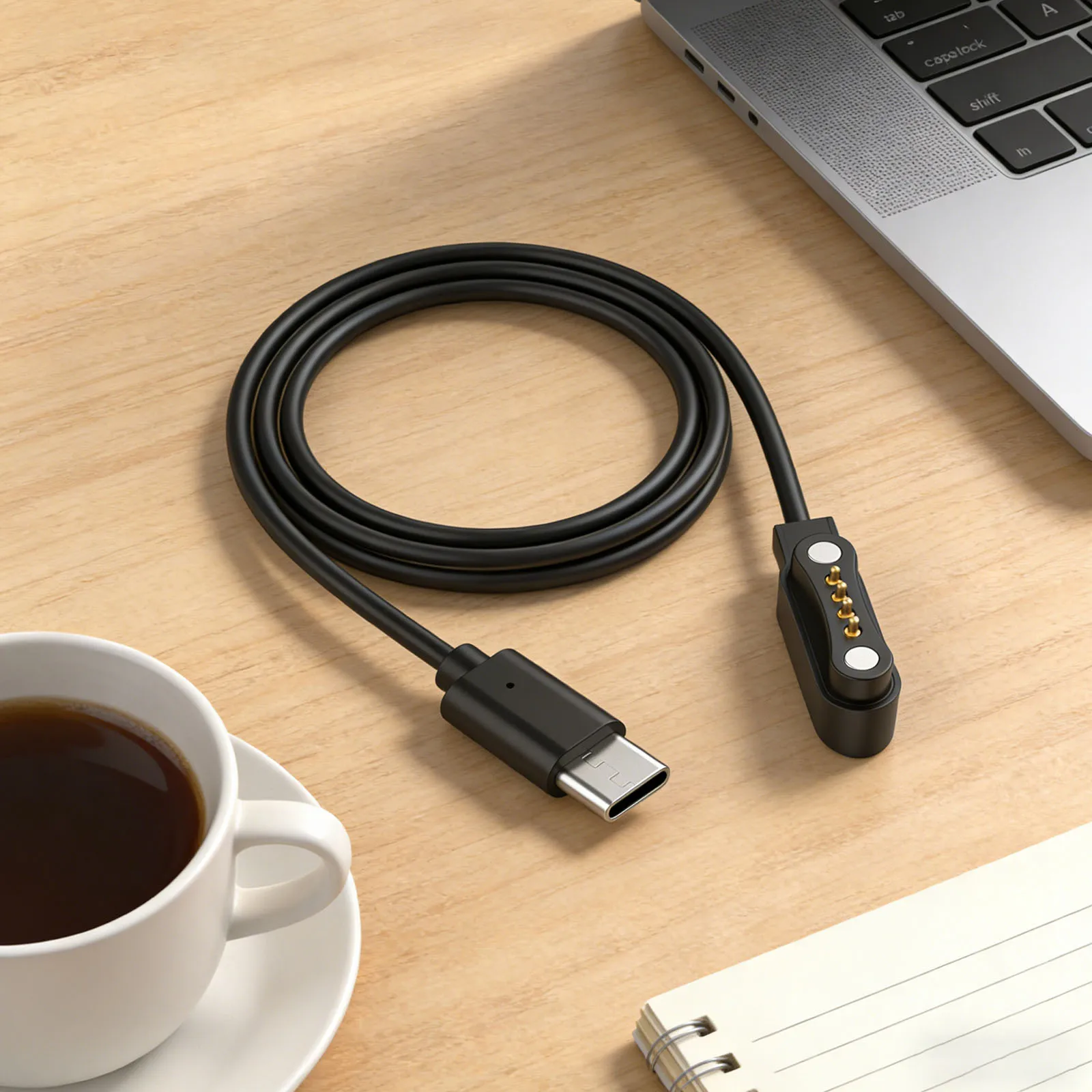 USB-C 코드 3.3FT 고속 충전 및 안전 보호 노트/프로 AI 음성 녹음기 액세서리용 USB C 마그네틱 충전 케이블