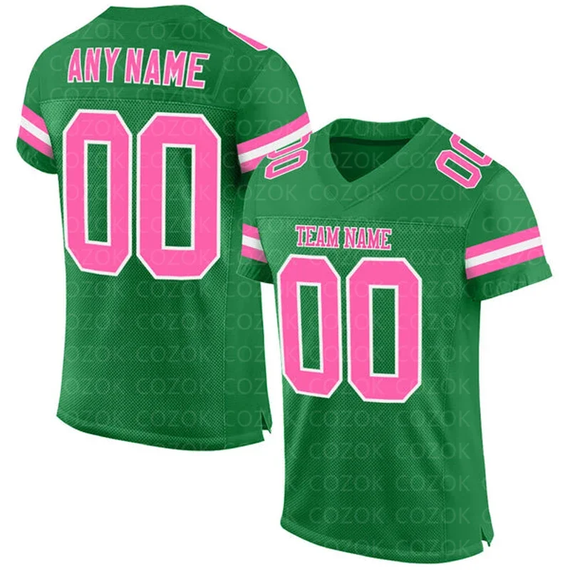

Light Green series Customized Football Jersey for Men Football Short Sleeves Athletic Tee Shirts