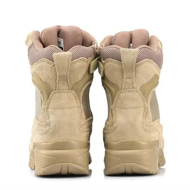Men Winter Boots Leather Camouflage Lace Boots High Top Safety Works Combat Ankle Men's Tactical shoes