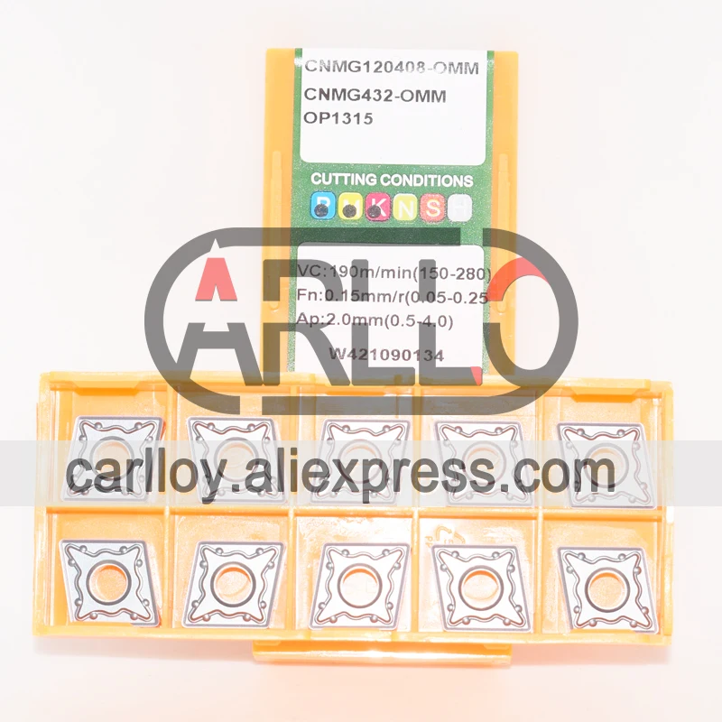 

Carbide Insert CNMG120408-OMM OP1315 30PCS DNMG150608-OMM OP1315 20PCS CNC Cutting Tool Plate 1 Pack