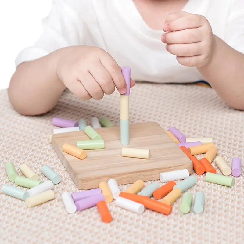 

Stacking Toys For Toddlers Montessori Toys Learning Puzzles Gift Color Recognition Board Blocks Matching Puzzle Stacker Early